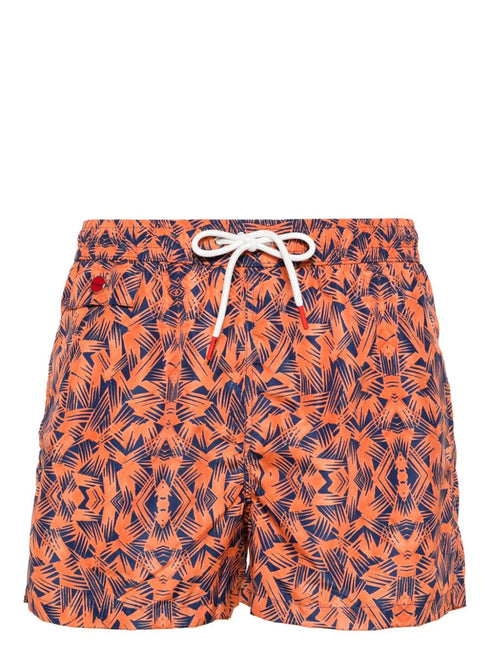 graphic-print swim shorts